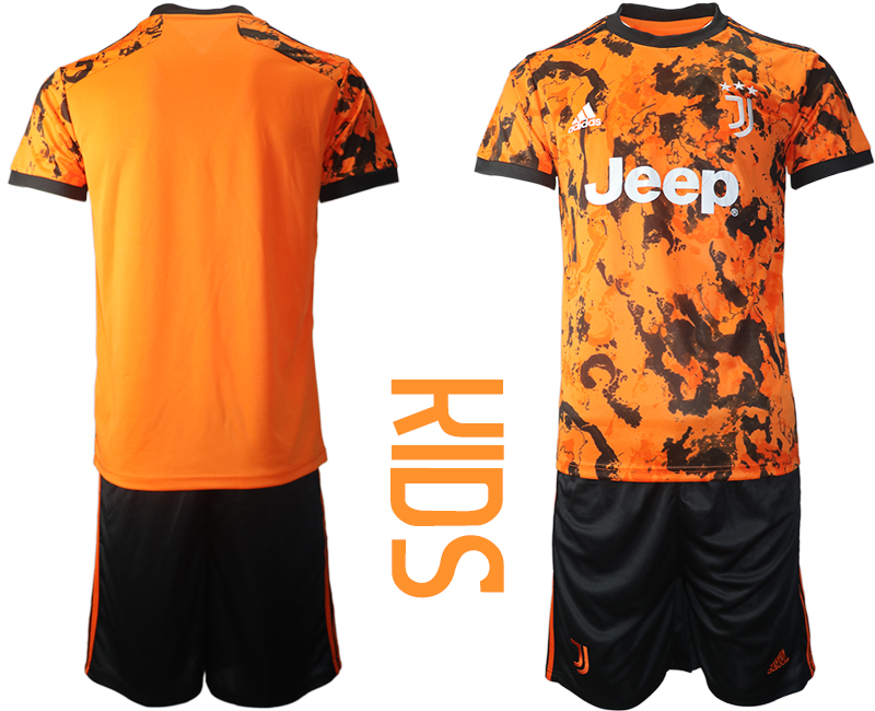 Youth 2020-2021 club Juventus away orange blank Soccer Jerseys->juventus jersey->Soccer Club Jersey
